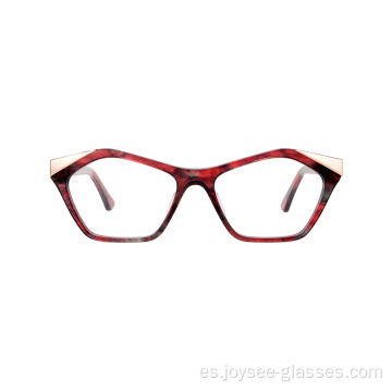 Nueva aprobación de CE CE Cat Eye Flower Tortoise Acetate Eleglasses Frames